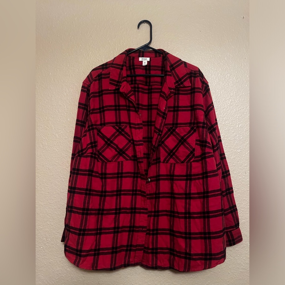 Burgandy & Black warm, cotton long sleeve. 2X. Brand new … never worn